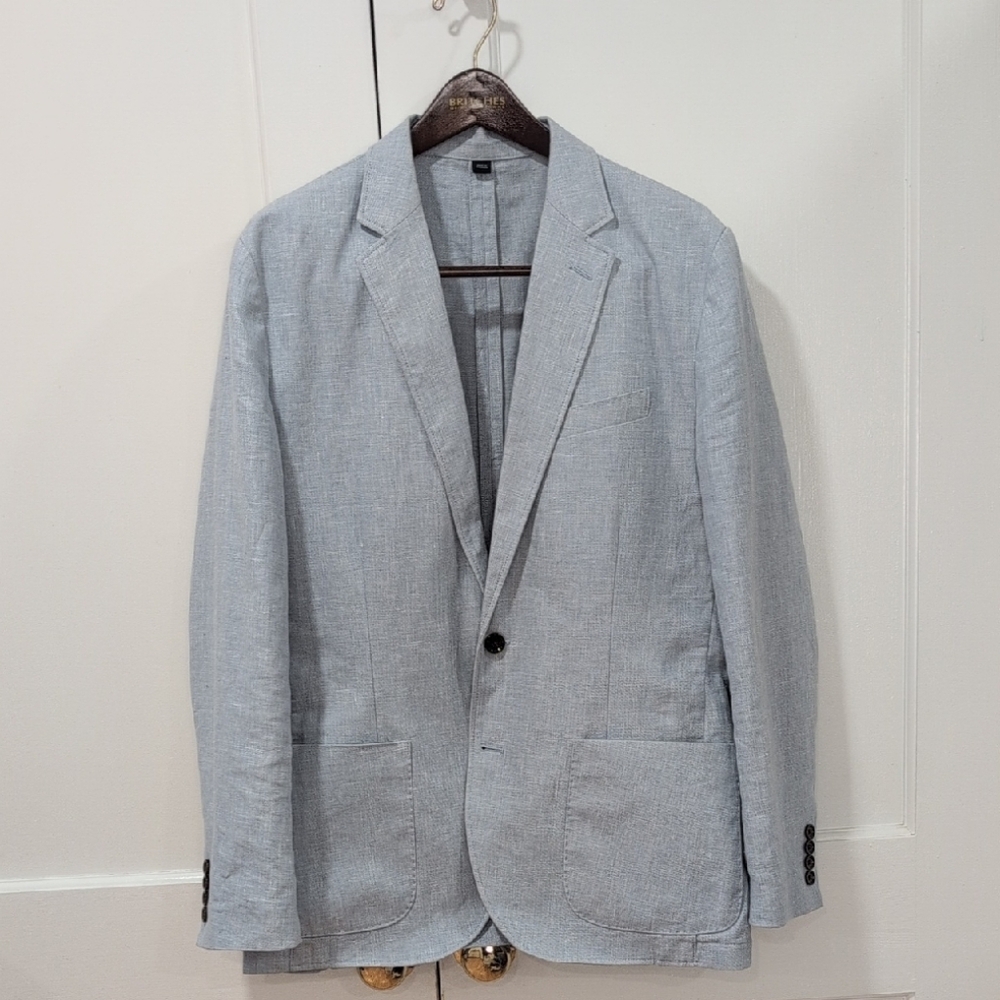 J. Crew Light Blue Linen Cotton Blazer